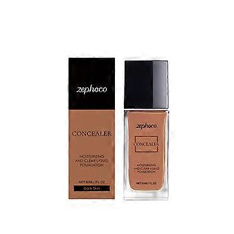 Zephoco Deep Flesh Color Soft Concealing Foundation Delicate Light Moisturizing Natural Light Transparent Foundation Liquid