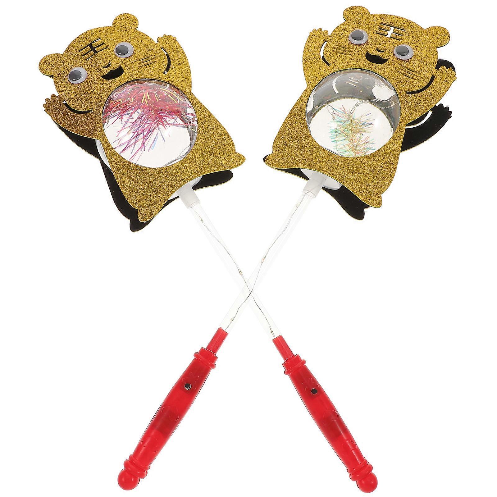 Tiger Lanterns DIY Luminous Lantern Decor for 2Pcs Handheld Use