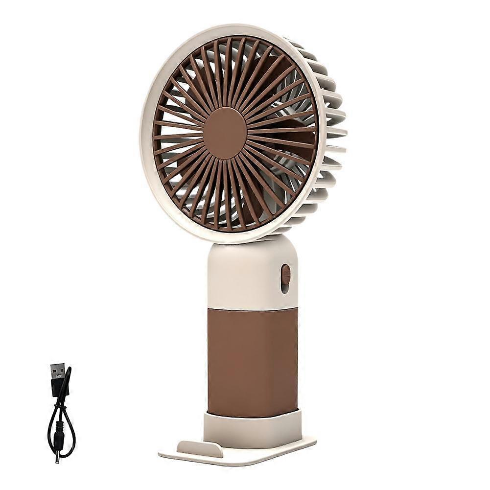 Mini Fan with Phone Stand USB Rechargeable Detachable Base