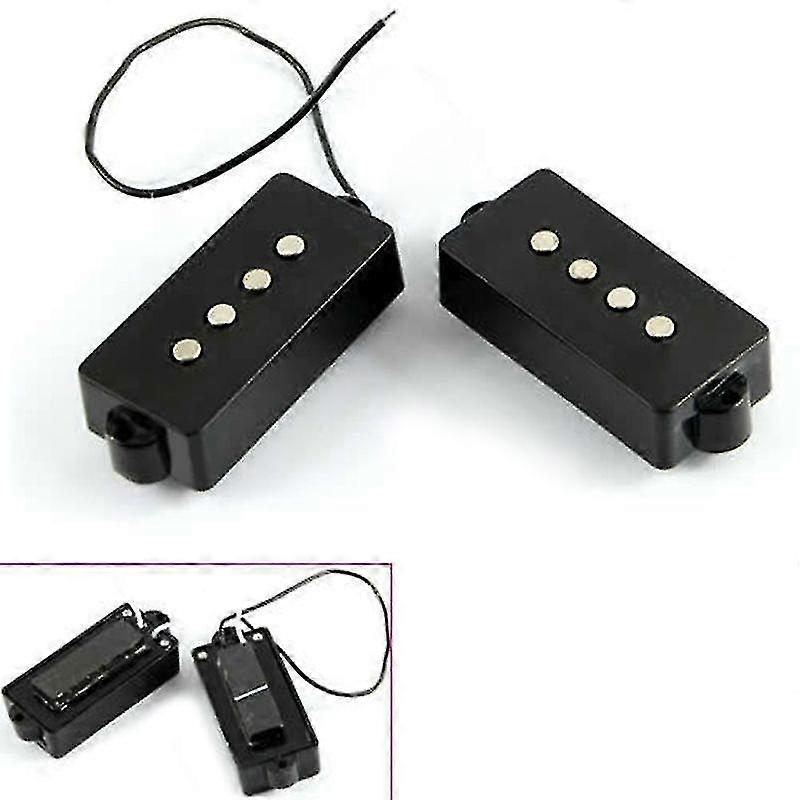 4 String Black Noiseless Pickup Set for Precision P Bass Bridge