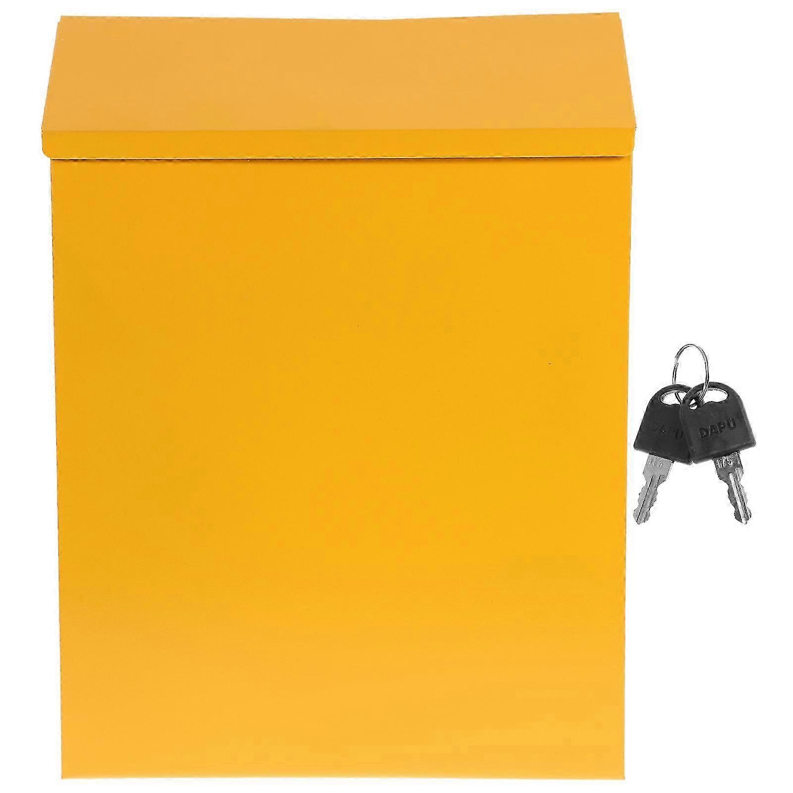 Suggestion Box Lock Metal Donation Box Post- Mount Mailboxes Wall- Mount Mailboxes