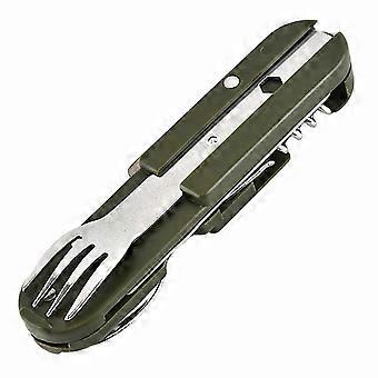 Lightweight Stainless Steel Cutlery for Camping, Collapsible, Multifunctional, Stainless Steel Cutlery for Travel, Picnic, Hiking