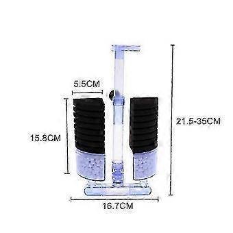 Aquarium Double Sponge Filter with Built-In Pump Bio Media Aquarium Filtration SU