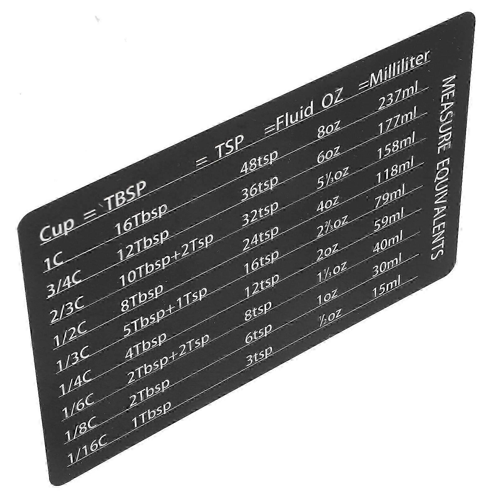 Reusable Measure Conversion Chart Magnetic Measure Conversion Chart for Kitchen