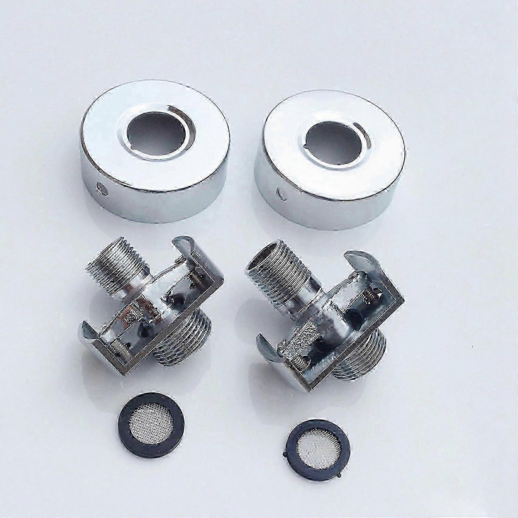 2x Adjustable Angle Intake Pipe Copper Shower Head Angled Curved Foot Eccentric Screw Corner