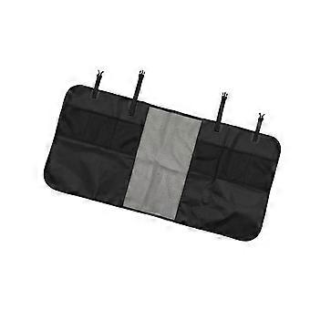 Rear Seat Pet Barrier Storage Panel for Cars, Mesh Dog Travel Divider with Seat Covering, Storage Pockets and Clip Fasteners Daily Use Multicolor