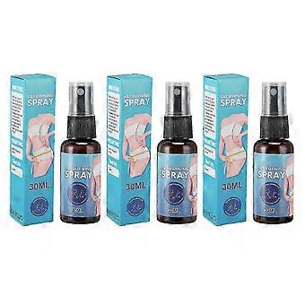 2025 3 st fettförbrännande spray 30 ml kroppsskulpterande reparerande hudmassage anticellulit bantningsspray för mage och lår