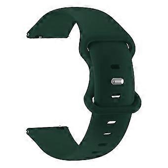 Quick Release Silicone Watch Band for Noise ColorFit Vision 2 Buzz, Viridian Green Pin and Tuck Strap