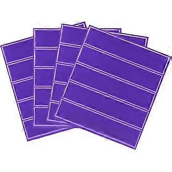 Adesivi riflettenti, confezione da 20 pezzi, 2,5 x 11,4 cm, impermeabili, adesivi, ad alta visibilità, per avvertimento notturno, per zaini, biciclette e caschi, colore viola.