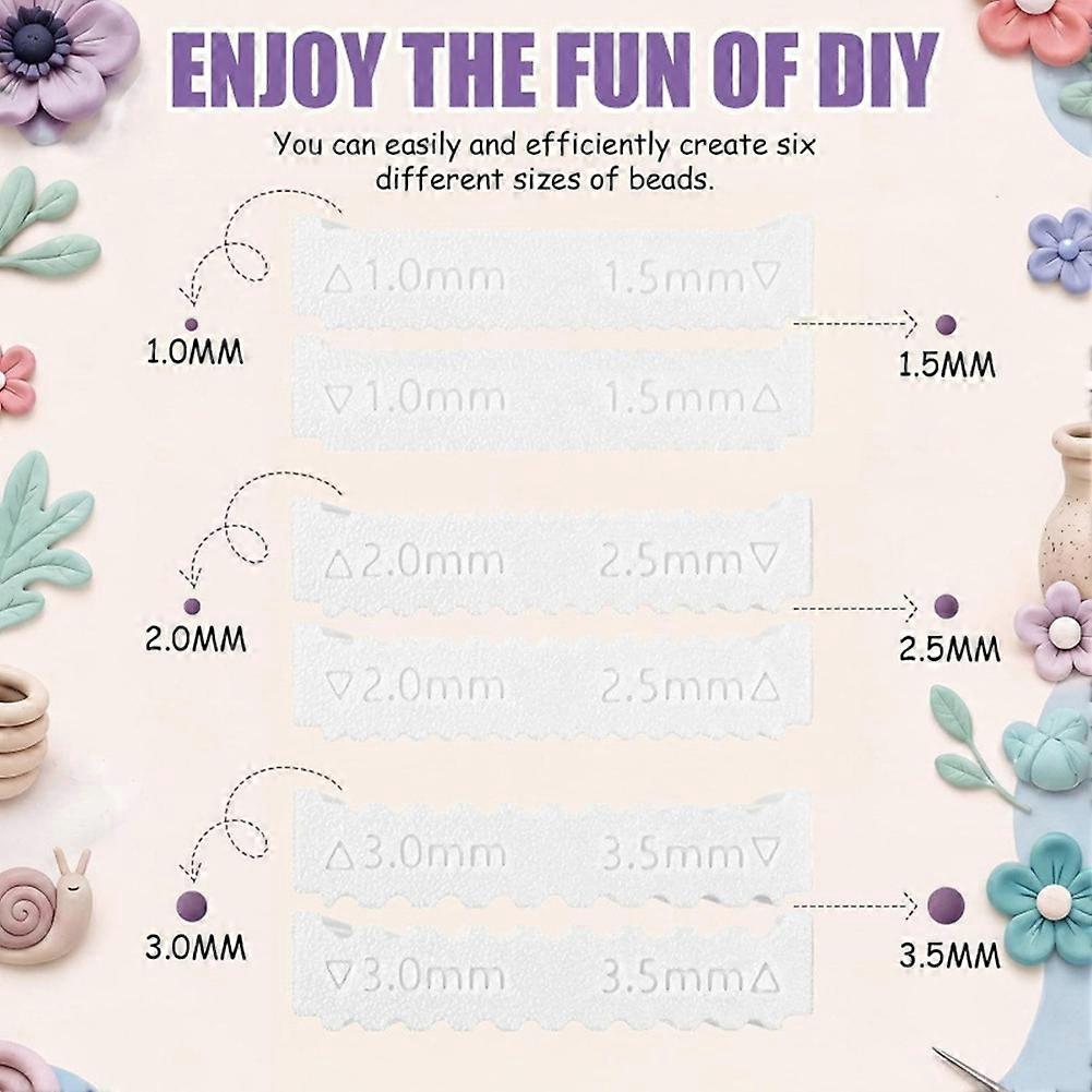Polymer Clay Bead Roller - Create Perfect Beads in 6 Sizes with Ease and Efficiency