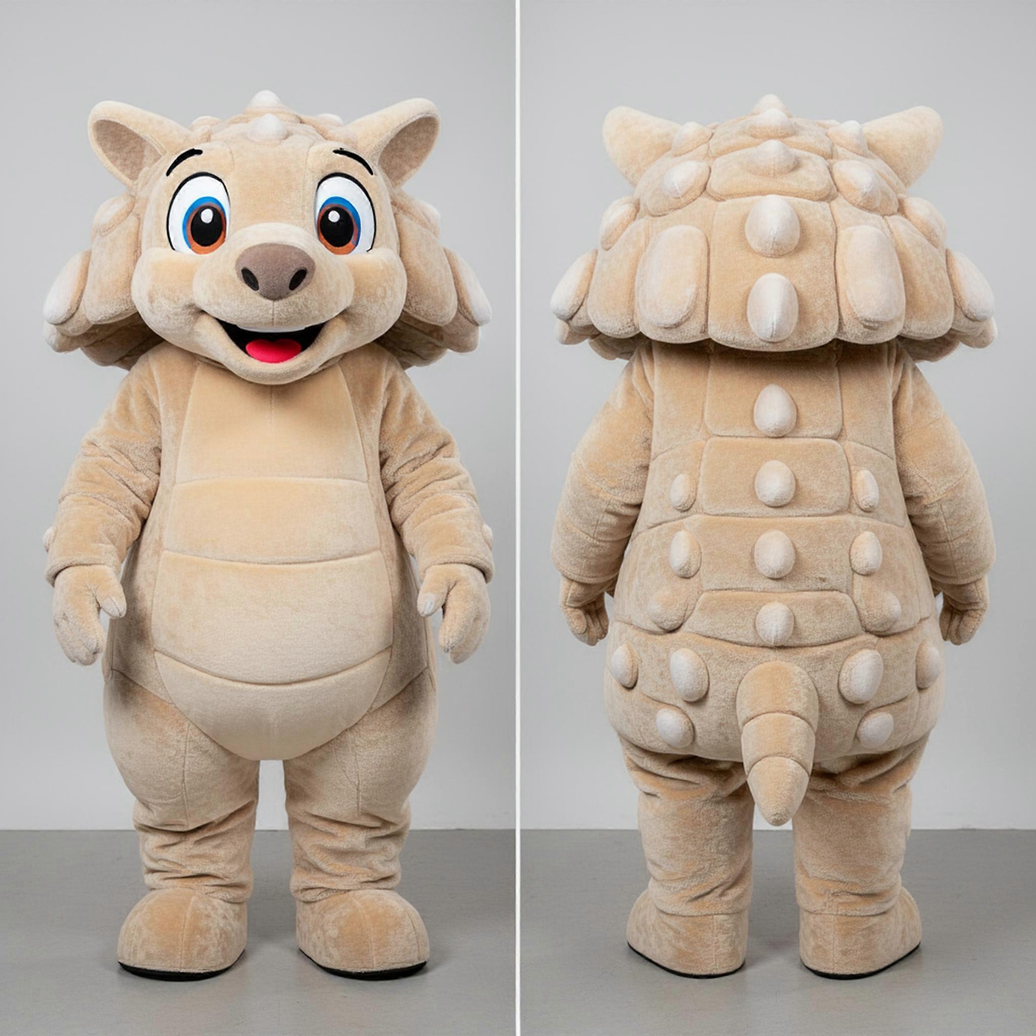MASTICOT Beige Rounded Glyptodon Mascot