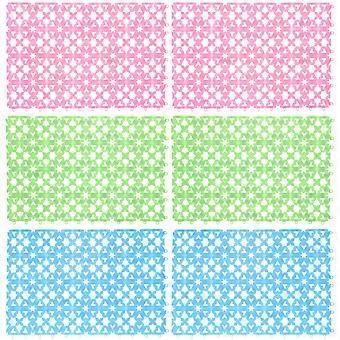 Bunny Feet Pads Plastic Floor Mat for Pet Cage 6Pcs Assorted Color