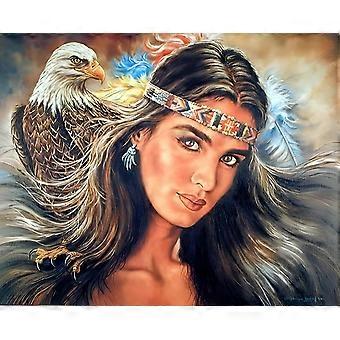 Jigsaw Puzzles Native American Woman The Guardian Eagle VV879