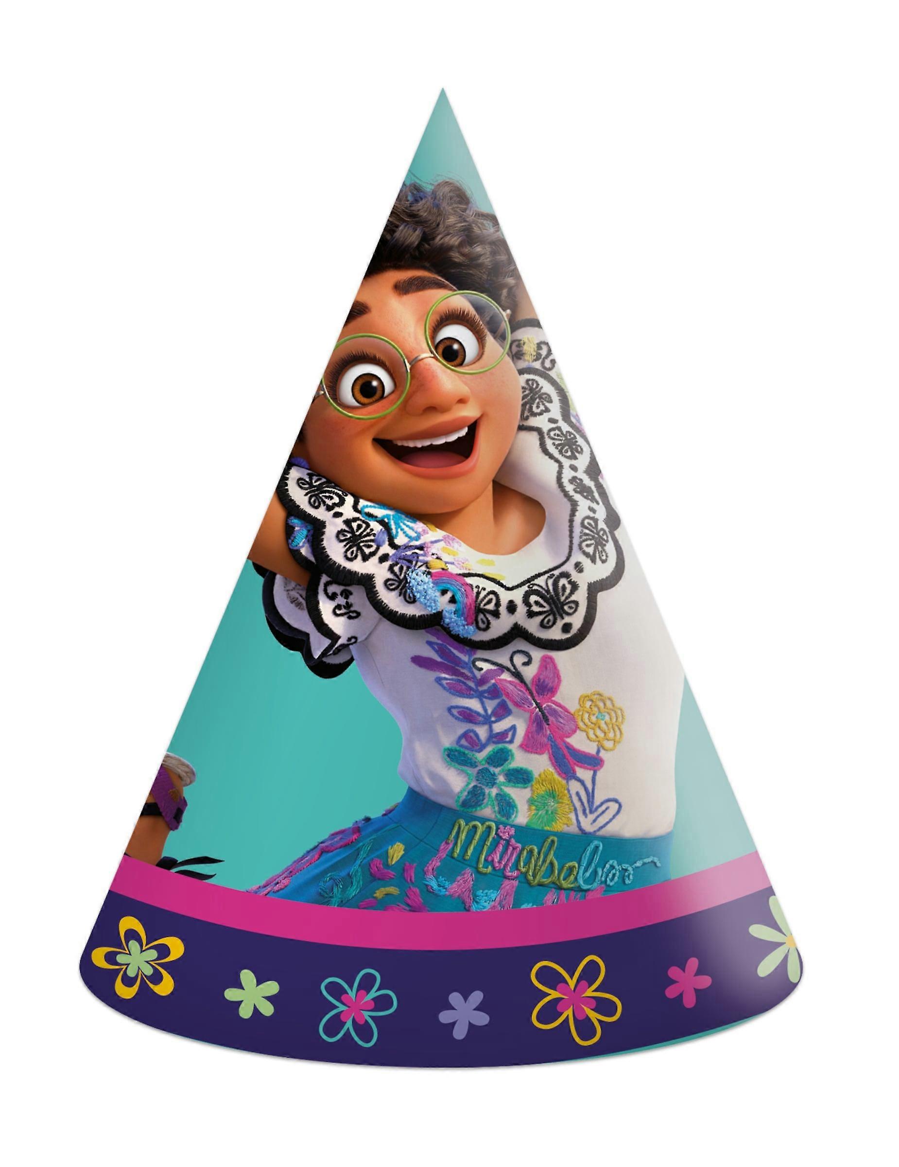 6 Encanto Cardboard Party Hats