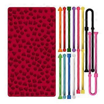 Geometric sensory activity board silicone decompression board relaxation toy relieves stress, anxiety, ADHD, autism, red868