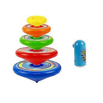 1 Stück / 1 Set Kreisel Spielzeug mit Werfer Taschenformat Mehrschichtiges rotierendes Kreisel fliegendes Spielzeug Klassisches Spielzeug Jungen Mädchen Stapeln Kreisel Spielzeug s