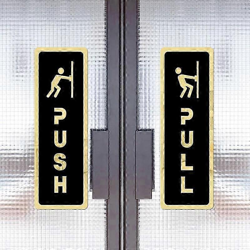 Acrylic Push Pull Door Sticker Set