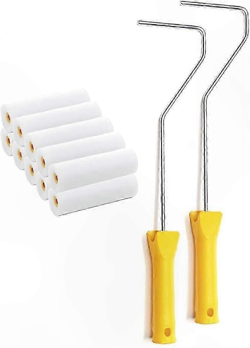 10-Pack Paint Rollers with 2 Hangers for Home Projects