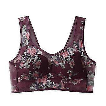 Ice Silk Lace Cooling Comfort Bra, Wireless Buttonless Seamless Everyday Bra for Women yfsy