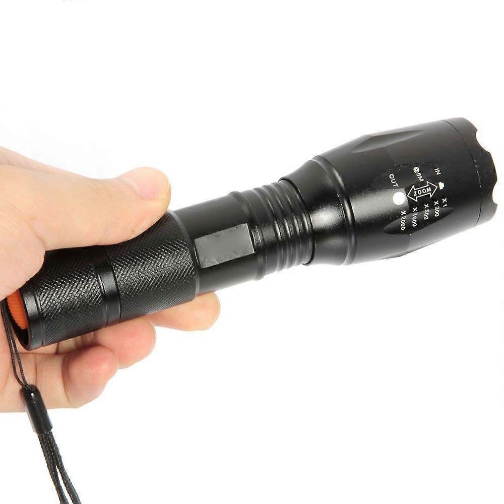 5000 Lumen Zoomable LED Flashlight Rechargeable Tactical Torch Waterproof for Camping