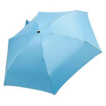 Compact Travel Umbrella Blue Windproof Folding Design with QuickDry Fabric and Reinforced Ribs