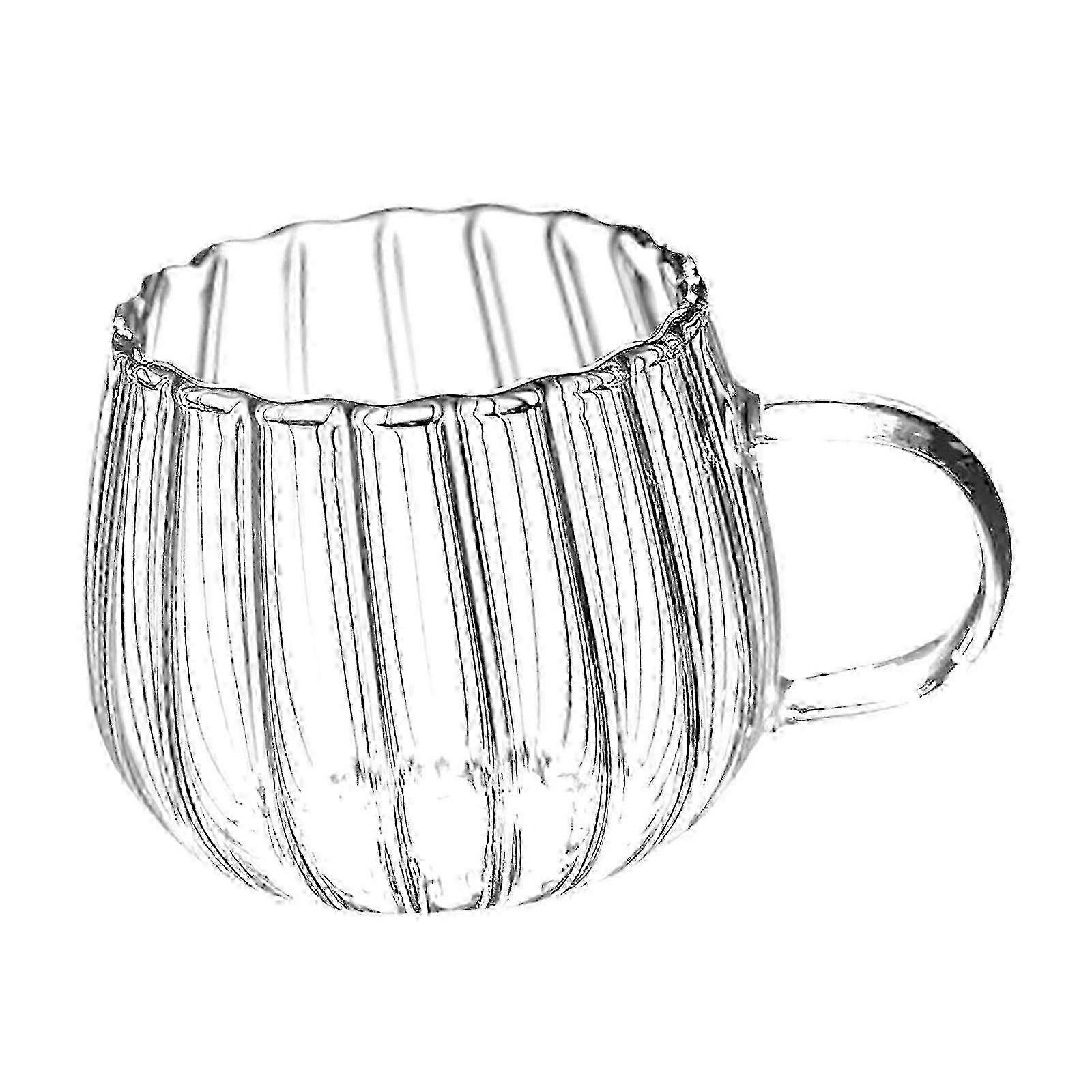 Double-Walled Striped Glass Mug