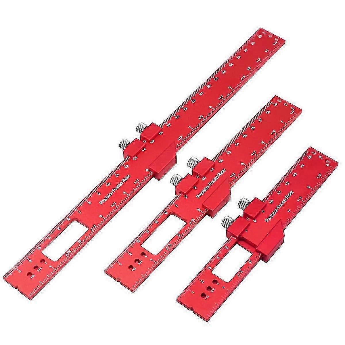 Adjustable Slide Square Metal Rulers