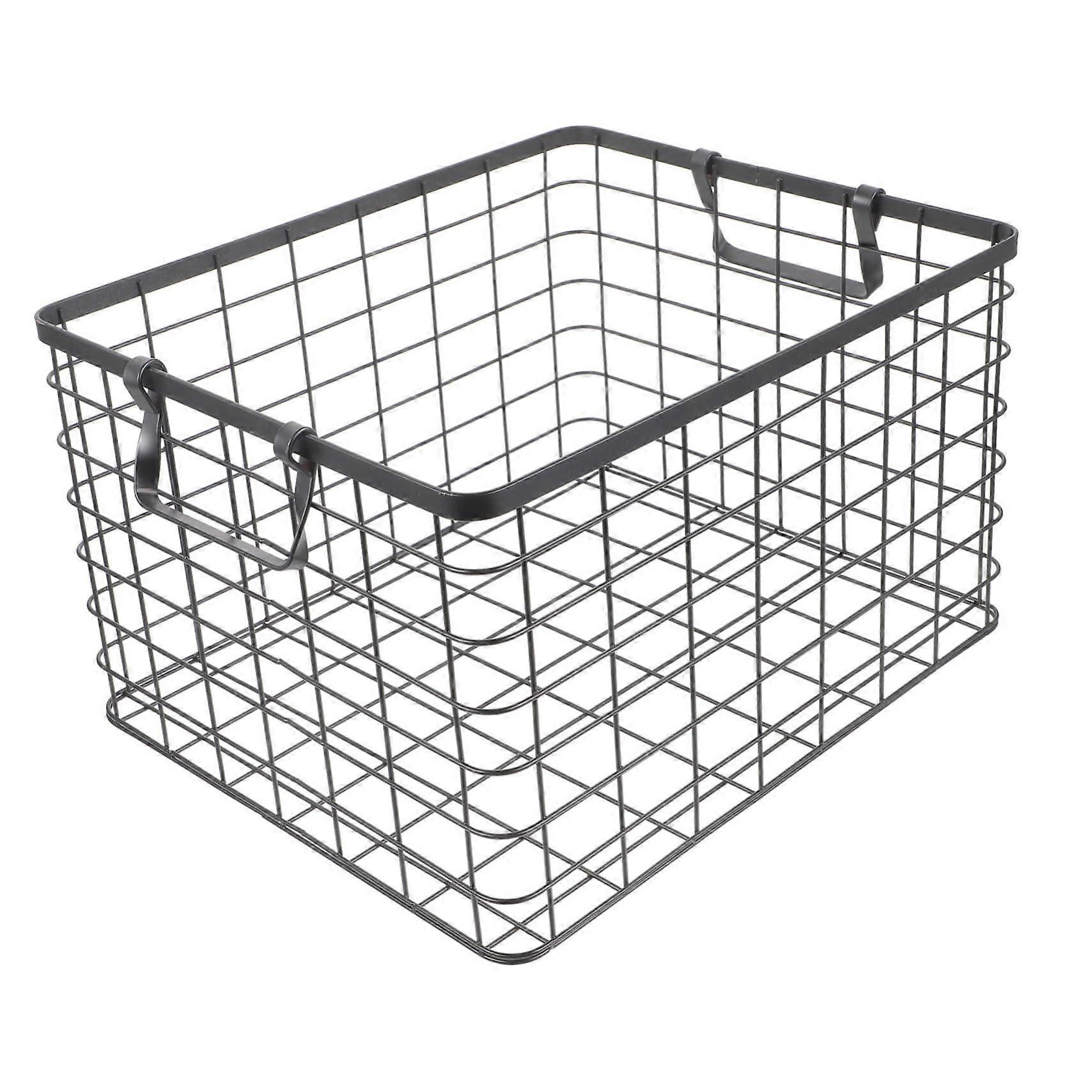 Wire Firewood Basket with Foldable Handle