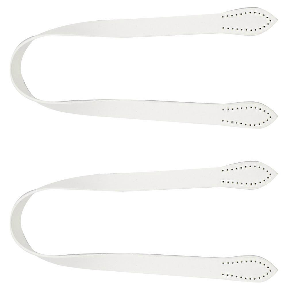 2Pcs PU Bag Strap White Tote Bag Handle Replacement Accessory