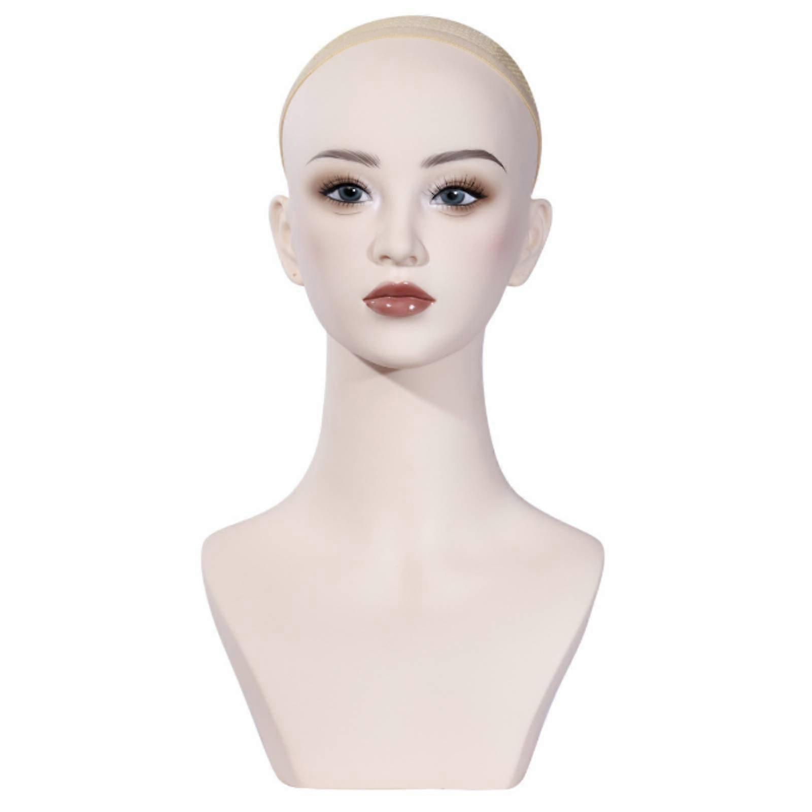 Smooth PVC Female Head Display Model