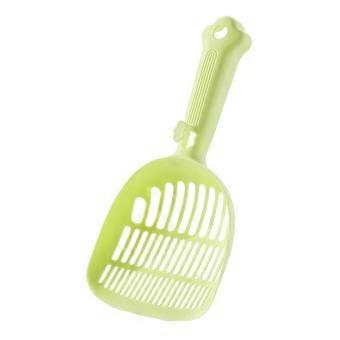 Cat Litter Scoop with Large Curved 3 Layer Mesh, One Piece Plastic Poop Scooper with Hanging Hole for Litter Box Cleaning