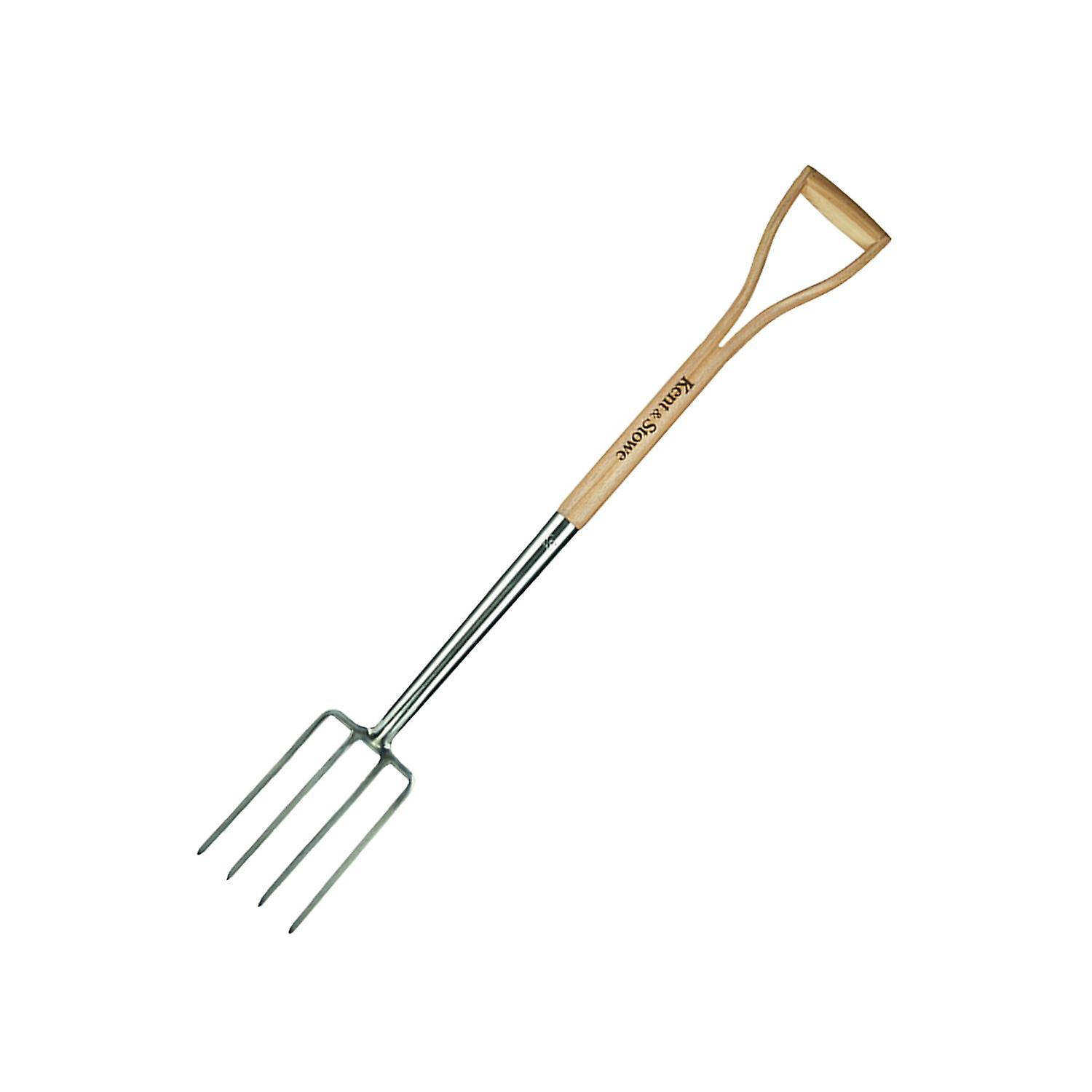 Kent & Stowe Stainless Steel Border Fork Rust Resistant FSC For Gardening
