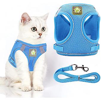 katt sele og bly med bånd for kattunge: Gå escape proof justerbart vestsett for katter compat