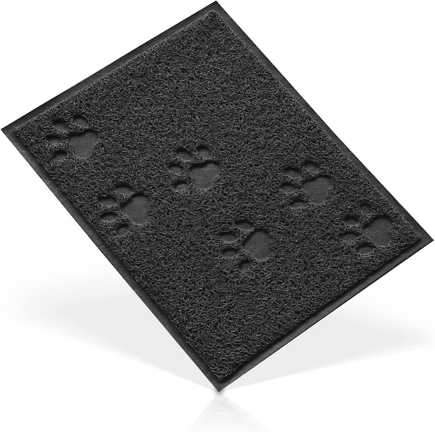 1 قطعة حصائر طعام الأليفة ، وسادات صينية تغذية سوداء مقاومة للماء للكلاب والقطط ، 30 * 40 سم