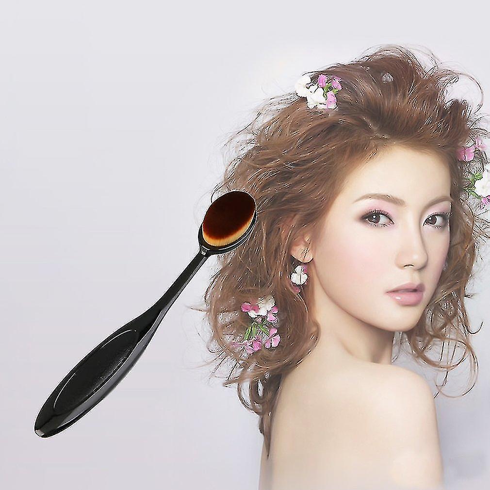 1 X Toothbrush Shaped Face Foundation Power Makeup Oval Curve Brush Tool