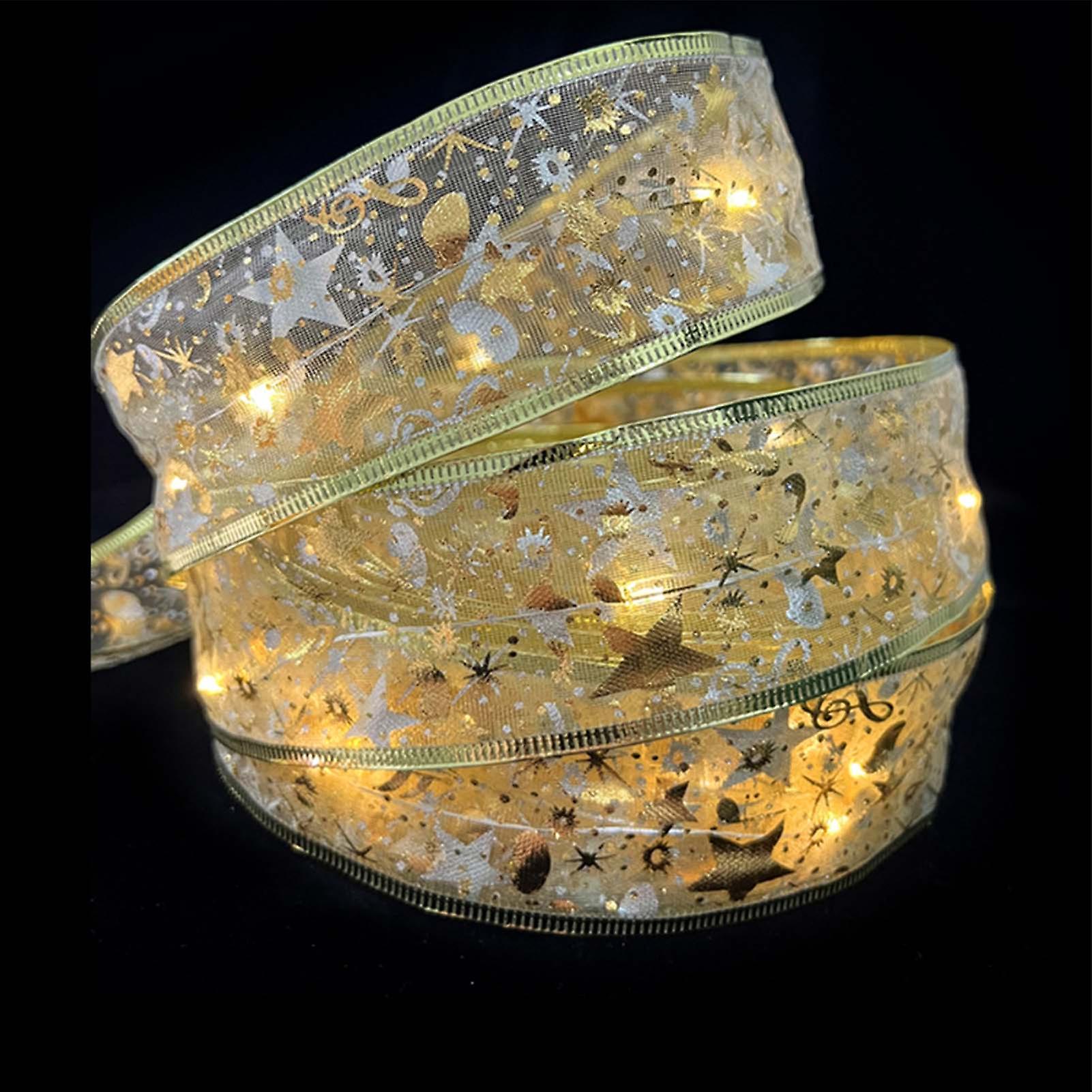 Christmas Ribbon Fairy Lights Create Romantic Atmosphere Light String