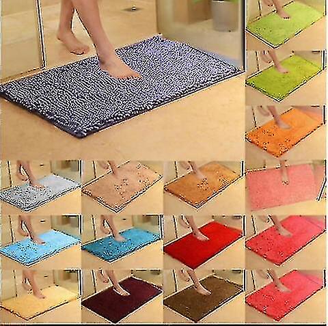 Non-slip Rectangle Shaggy Soft Bathroom Ruggreen