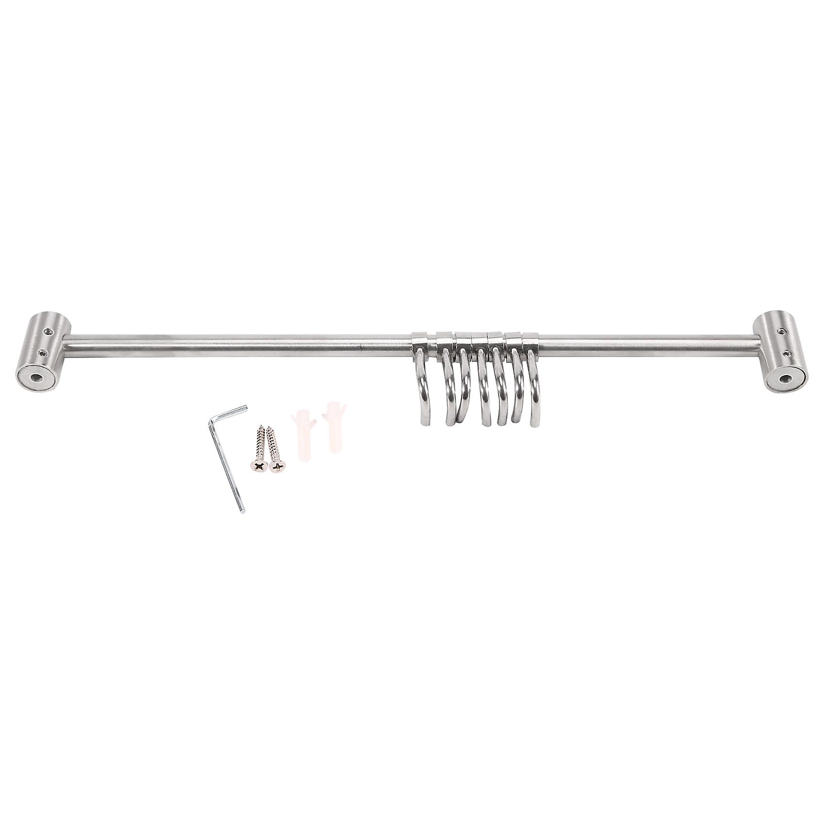 Kitchen Rail Rack Utensil Hanging Rack Stainless Steel Hanger Hooks for Kitchen Pot Towel 7 Sliding