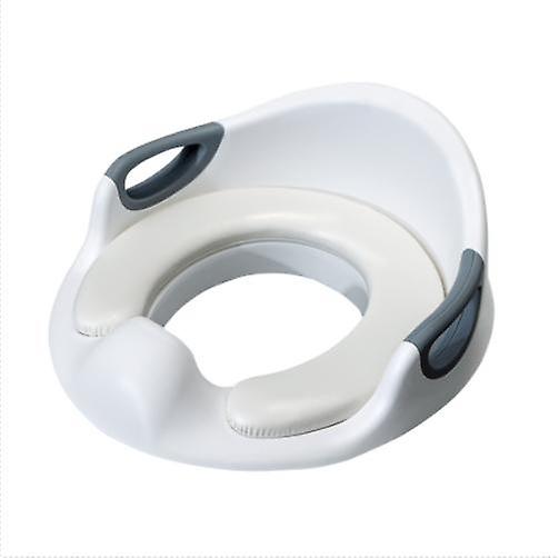 Assento de treinamento Potty, assento sanitário para crianças com almofada macia de Pu, antiderrapante e Splash Guard+safe Handles-branco