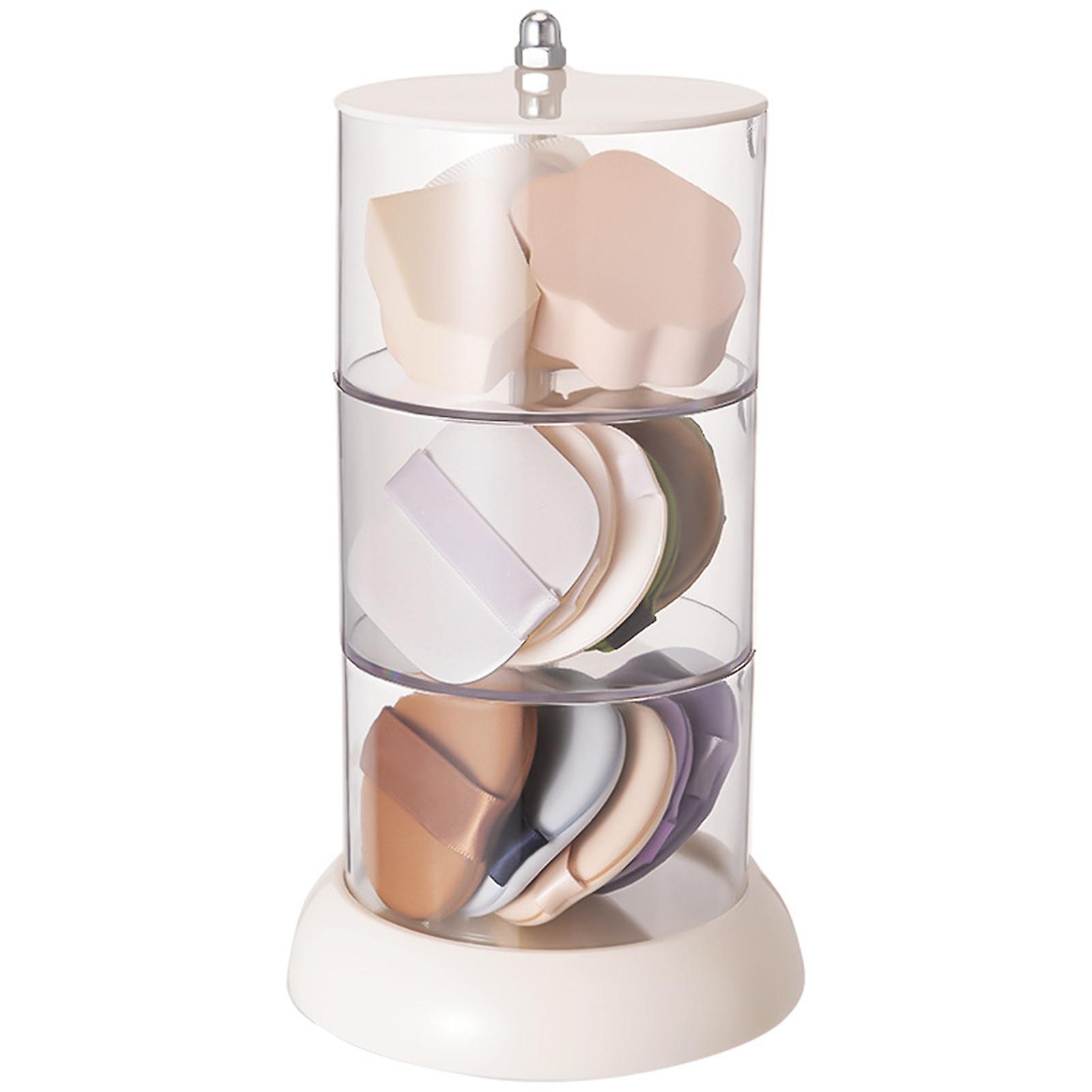 Beauty Sponge Storage Box Clear Rotatable Storage Box