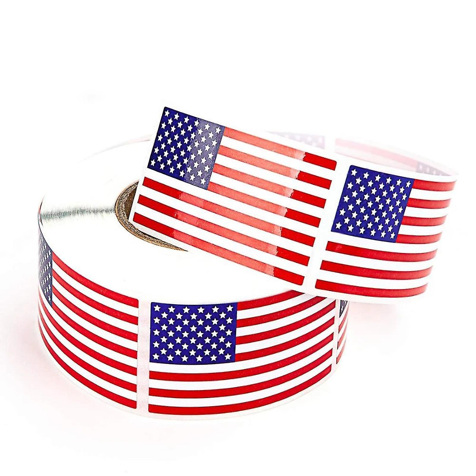 Small Rectangle American Flag Stickers Weather-resistant Decal Patriotic Sticker For Car Bumper Truck Window