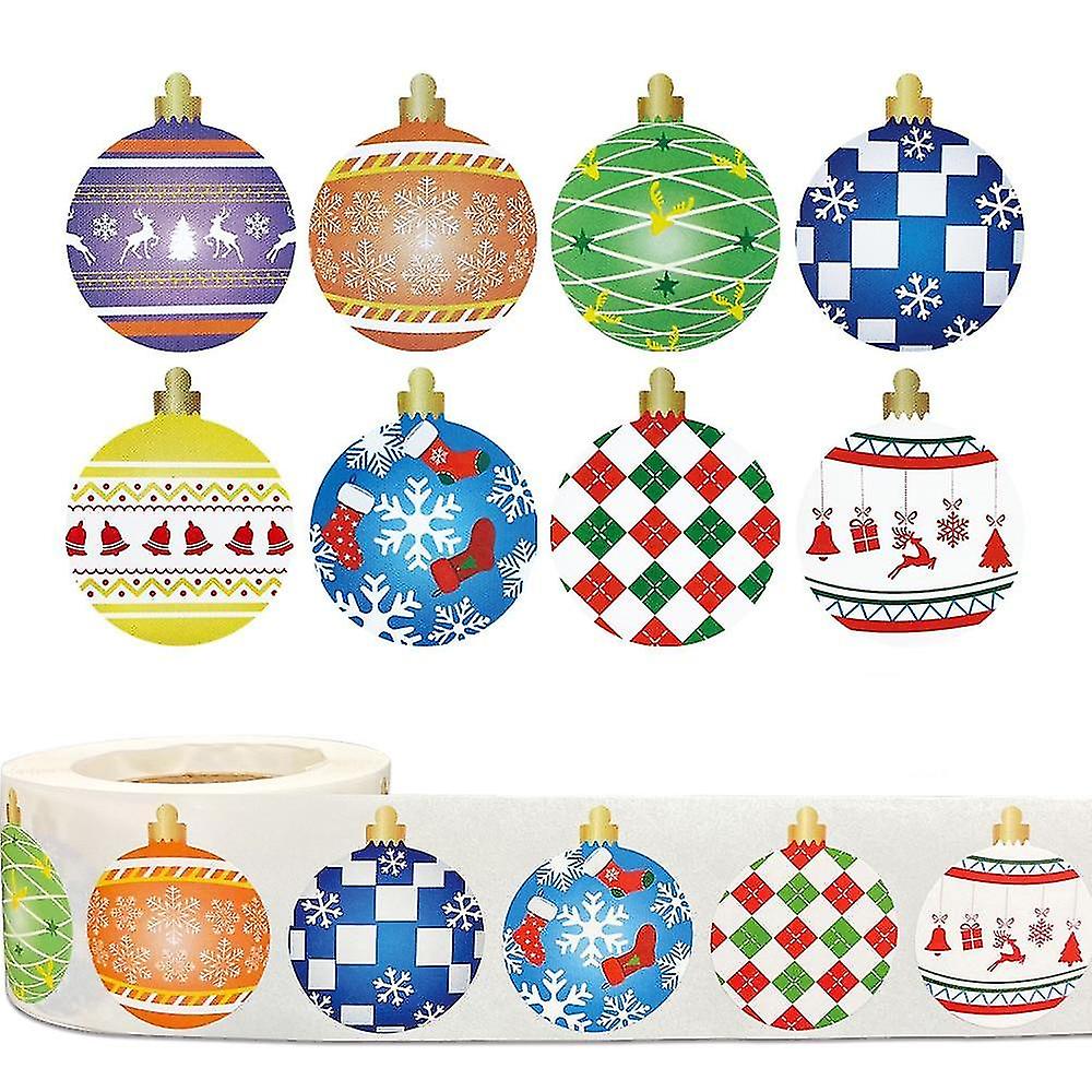 100-500pcs الملونة بالون ملصق 8 تصاميم لعيد الميلاد حزب هدية نافذة الزينة علب الهدايا شكرا لك ديكور ملصق @bugu