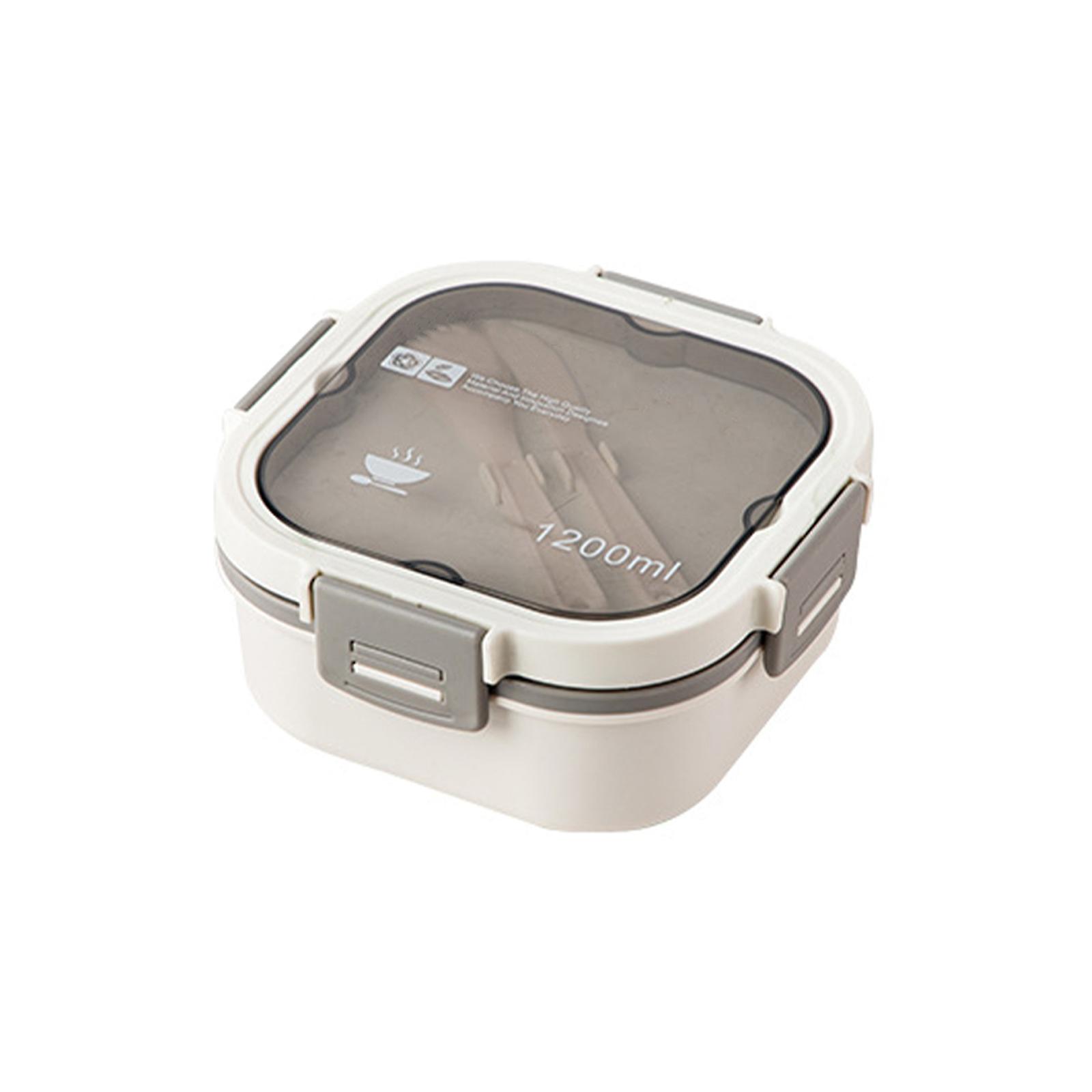 Leak-Proof Bento-Style Lunch Box with Removable Divider for 4 Compartments - Perfect for Kids