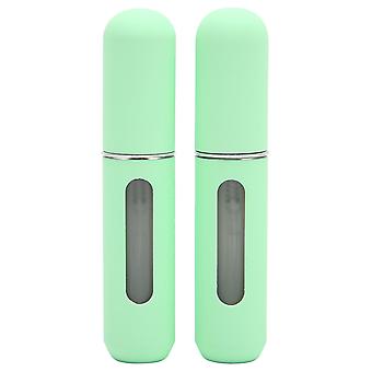2 stks 5ml Hervulbare Parfum Verstuiver Fles Fluorescerende Groene Fijne Verstuiving Nozzle Parfumfles met Transparant Venster