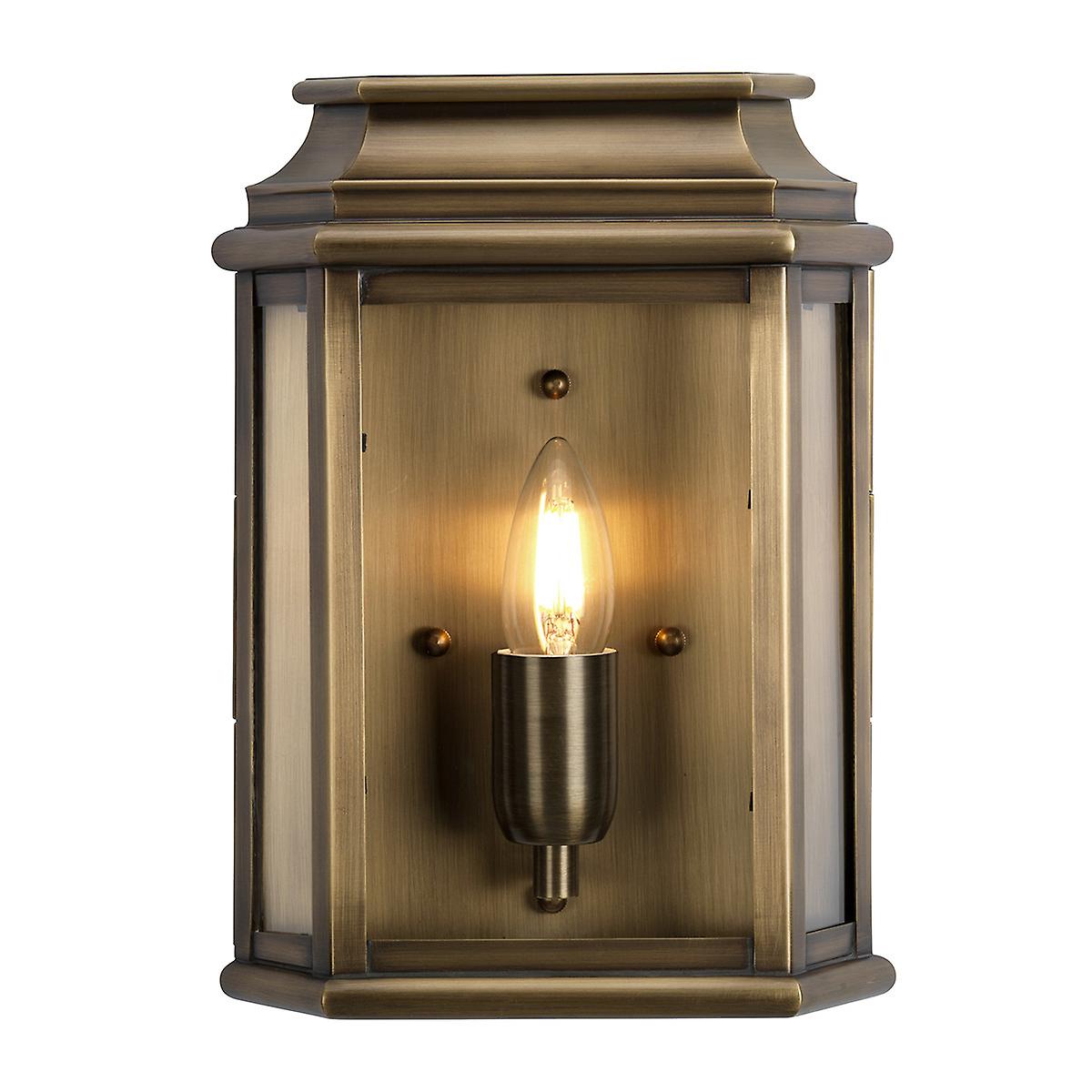 Elstead St Martins - 1 Light Outdoor Wall Lantern Light Solid Brass IP44, E27