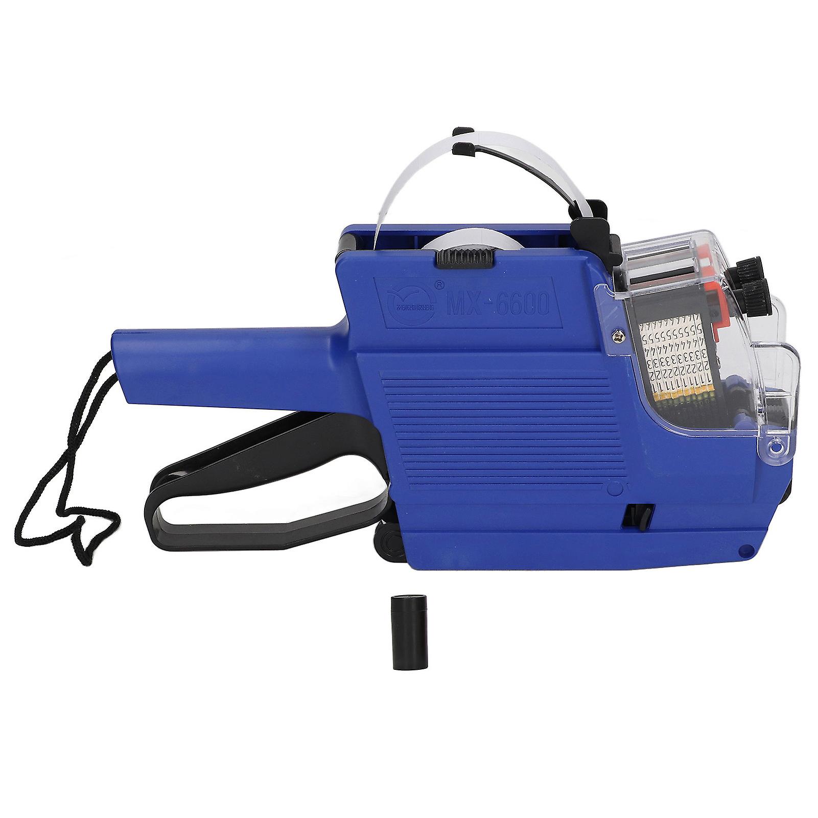 Price Tag Gun 10 Digits 2 Lines Labeller Marker Attacher Tool for Office Retail Store