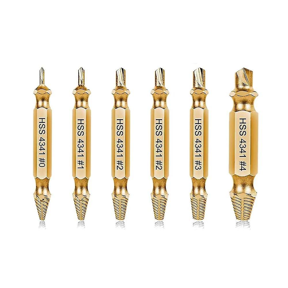 6pcs Damaged Screw Kit,stripped Screw Set For Easily And Quickly Remover Common Sizes Of Broken Too