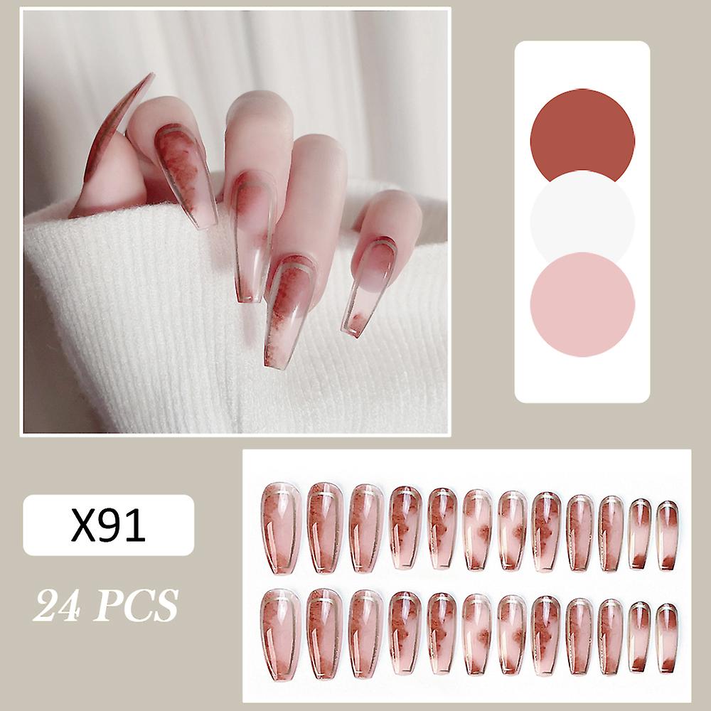 Classic Square Head French-style Fake Nails Solid And Durable False Nails