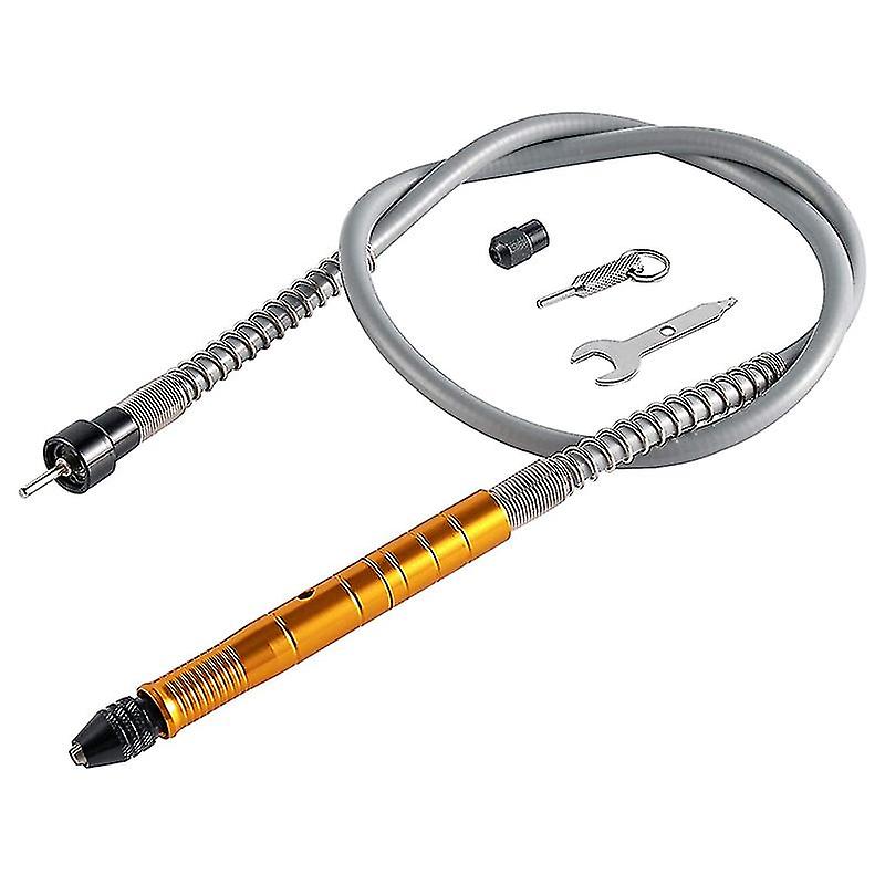 Flex Shaft Adapter Attachment, Flexible Drill Extension Cable Chuck And Grinder Tool With Wrench