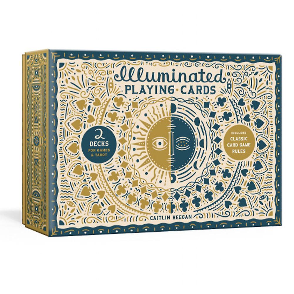 Illuminated Playing Cards Set Two Decks for Games and Tarot 106 Pages Paperback